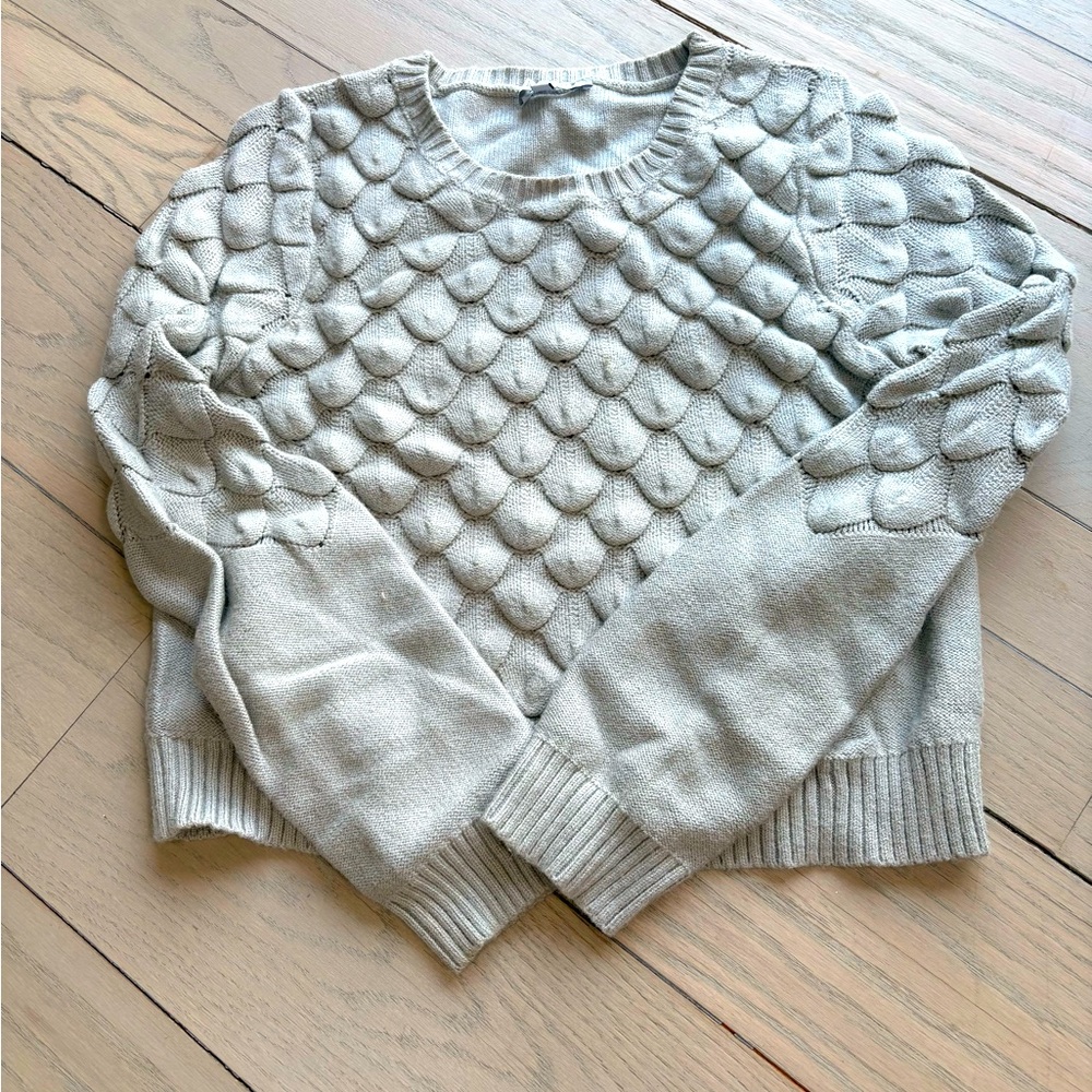 Lucy Paris grey crop sweater